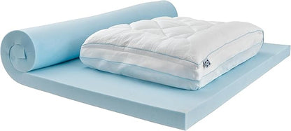 Sealy Dreamlife 3” Gel Memory Foam Full Mattress Topper with 1” Quilted Cooling Cover, SealyComfort Gel Foam, SealyCool Poly Blend Cover