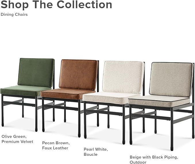 mopio Odelia Patio Counter Stool Set of 2, Outdoor Chair with Removable Cushions and Rust Free Metal Frame, Dining Sets for Front Porch, Balcony, Yard, Bistro (Counter Stool x2, Beige)