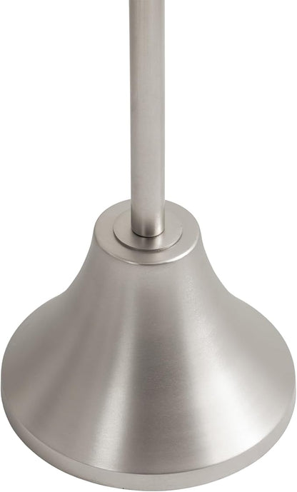 Kate and Laurel Sanzo Modern Pedestal Side Table; 15 x 15 x 24; Antique Silver; Decorative End Table with Hammered Tabletop for Use as a Bedroom Nightstand or Living Room Accent Table