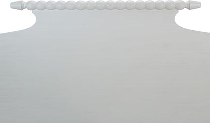 OSP Home Furnishings Spindle Design Cottage Style Headboard, 80.5W x 58.75H inches, Sandcastle Antique White Finish, King Size