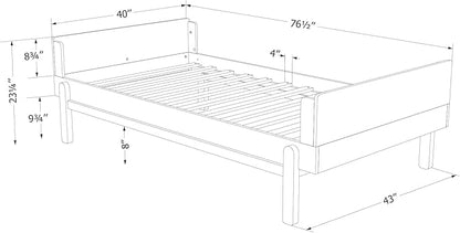 South Shore Furniture Bebble Complete Bed, Twin, Soft Gray and White