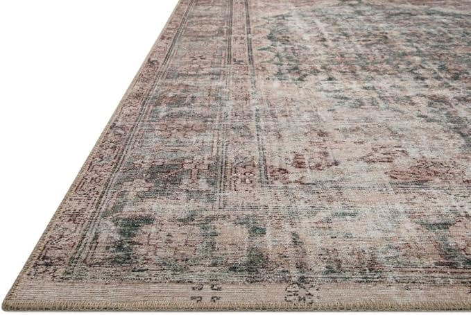 Loloi Amber Lewis Georgie Collection GER-08 Lagoon/Beige 2'-6" x 12'-0", .19" Pile Height, Runner Rug