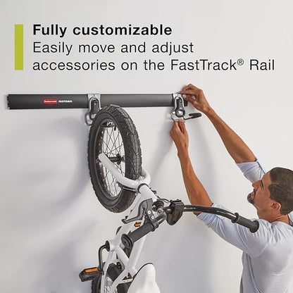 Rubbermaid FastTrack Garage Storage System Tool Hanging Kit, Wall Mount Holder for Garden Lawn Tools/Garage/Home Organization