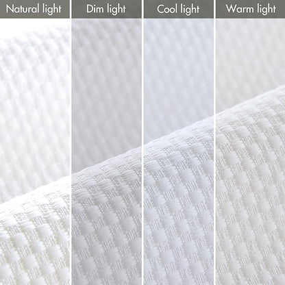 Madison Park Galen Cordless Roman Shade, 31"W x 64"H, Sheen White – Room Darkening, Thermal Insulated, Energy Efficient Window Blind with Subtle Sheen Basketweave Fabric for Privacy