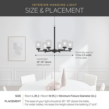 Kichler Winslow 19.75" Chandelier in Olde Bronze®, 5-Light Chandelier for Dining Room, Living Room, or Bedroom, Clear Seeded Glass, (19.75" W x 16" H), 44030OZ