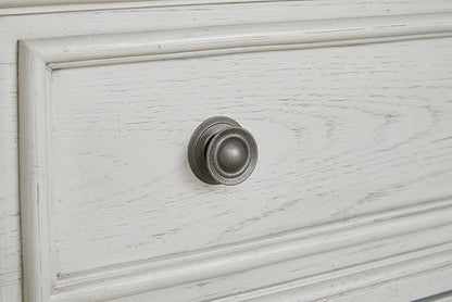 Signature Design by Ashley Robbinsdale Traditional 5 Drawer Chest, Antique White