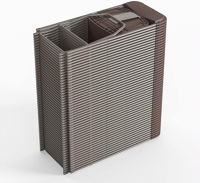 Flash Furniture Hercules Series Plastic Folding Chair - - Brown - 650LB Weight Capacity Comfortable Event Chair - Lightweight Folding Chair -