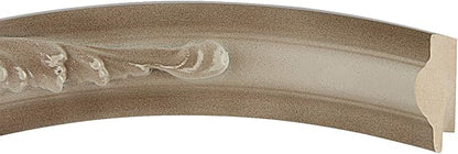 OVALCREST Oval Beveled Wall Mirror for Home Decor - Florence Style - Taupe - 34" x 28"