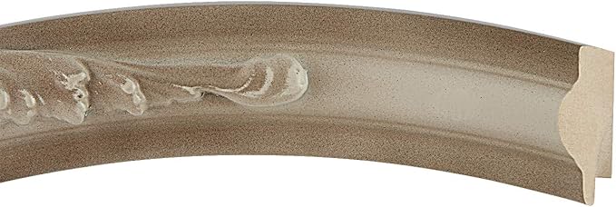 OVALCREST Oval Beveled Wall Mirror for Home Decor - Florence Style - Taupe - 24" x 20"