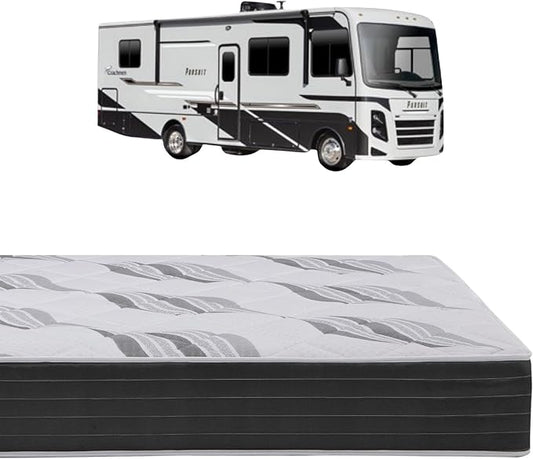 Roam 2.0 RV 12" Hybrid Mattress with Gel Memory Foam, RV Short King 70x74 Mattress, Luxury Medium Feel Made in USA
