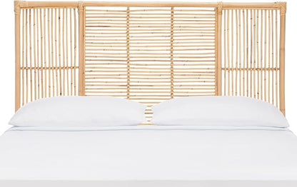 SAFAVIEH Home Collection Falyn Natural Rattan Rectangle Full Size Headboard
