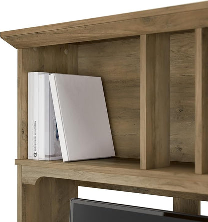 Bush Furniture Salinas Computer Desk with Hutch | Study Table with Drawers, Cabinets & Pullout Keyboard/Laptop Tray | Modern Home Office Desk in Reclaimed Pine | Work Desk with Storage