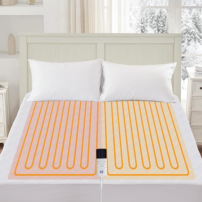 Sealy Heated Mattress Pad King Size Single Control for 2 Zones, 9 Heated Settings & 1-9 Hours Auto Shut Off, Luxury Quilted Bed Warmer with ETL Certified, Soft Extra-Cozy Fabric