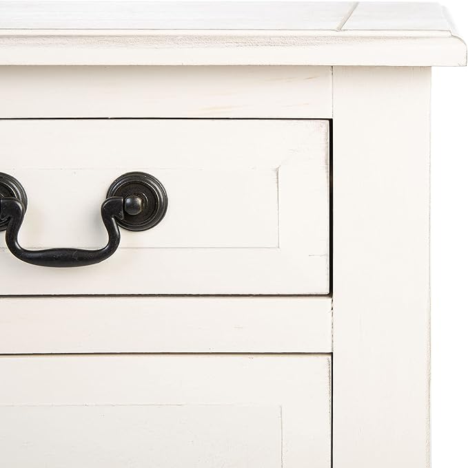SAFAVIEH Home Collection Primrose White 3-Drawer Console Table