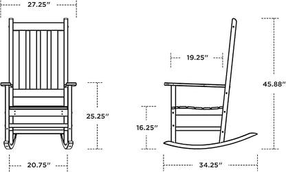Polywood® Vineyard Porch Rocking Chair in Green