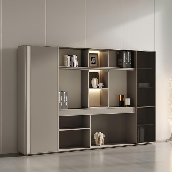 L Shaped Executive Desk, 78.7 inch Large Executive Computer Desk Set Drawers and Lockable, Power Socket and USB Port Storage, Without Desk or Computer Chair (Filing Cabinet)