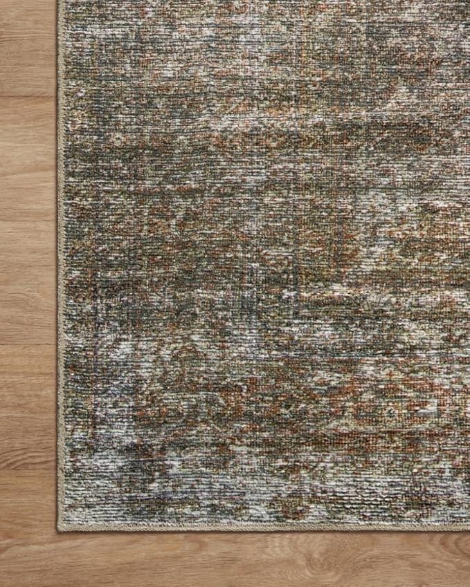 Loloi Amber Lewis Billie Collection, Tobacco & Rust 2'-6" x 12'-0" Area Rug – Antique & Distressed Accent Rugs for Living Room, Bedroom, Entryway & Hallway, No Shed High Traffic Area Home Decor Rug