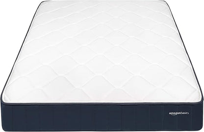 Amazon Basics Gel-Infused Memory Foam Mattress, 12-Inch Hybrid, Cushion Firm, Cool Touch, CertiPUR-US® Certified Foam, King, White / Gray