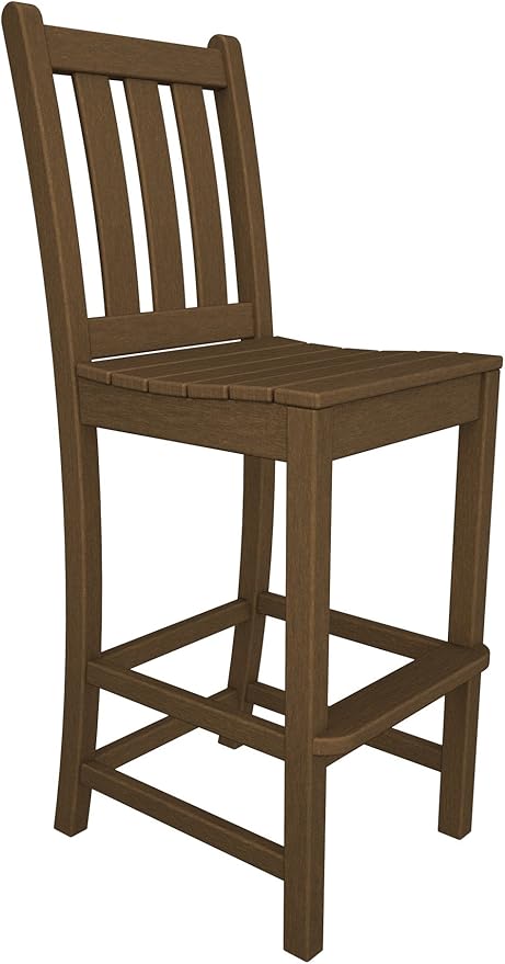 POLYWOOD® Traditional Garden Bar Chair, Teak