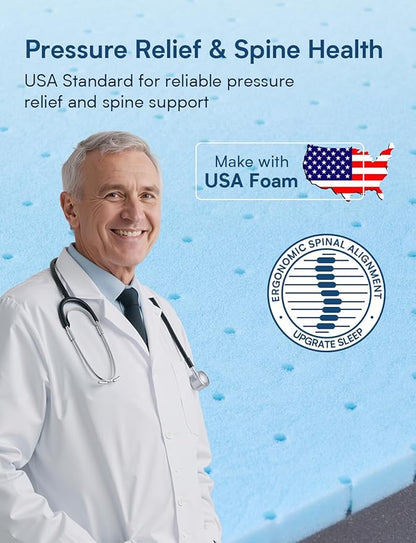 California King Mattress Firm, 12 Inch Cooling Gel Memory Foam Mattress, Back Pain Relief, Cooling Ice Silk Cover, Bed Mattress in Box, CertiPUR-US Certified
