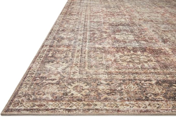 Loloi Amber Lewis Georgie Collection GER-06 Bordeaux/Antique 2'-6" x 7'-6", .19" Pile Height, Runner Rug
