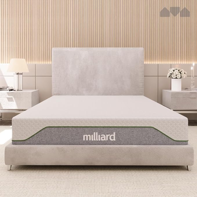 Milliard 10-Inch Memory Foam Queen Size Mattress, Pressure-Relieving - Firm Memory Foam Mattress, Best Mattress for Classic Comfort, Restful Sleep - Soft Memory Foam Mattress