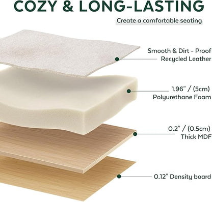 17.7" Ottoman with Storage, Square Storage Ottoman for Dorm, Velvet Ottomans with Legs for Living Room, Bedroom, White