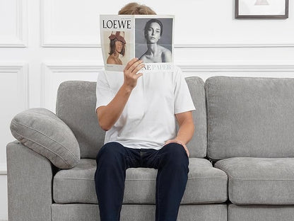 EASE MOOSE Oversized Modular Sectional Sofa, Modern Oversized U Shape Sectional Couch,Comfty Deep Modular Sofa with Ottoman,Light Gray Wide Sectional Modular Sofa for Living Room,Chenille