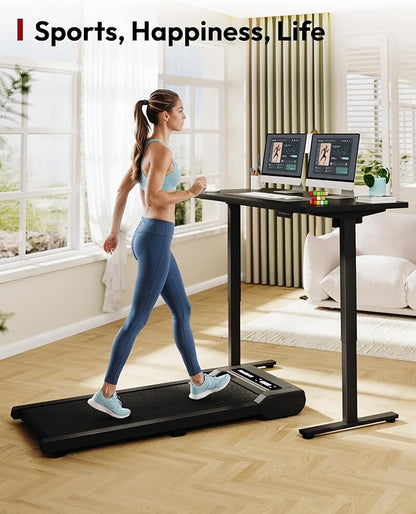 SANODESK Electric Standing Desk 40 x 24 Inches Whole-Piece Desktop Height Adjustable Stand Up Desk w/6-Button Controller Ergonomic Computer Desk for Home Office, Black Frame + Black Tabletop