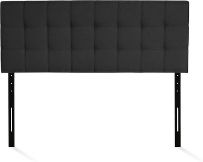 Furinno Roanne Tufted Headboard, Full, Black