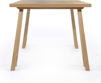 Christopher Knight Home Rachel Mid-Century Modern 7 Piece Dining Set with A-Frame Table, Green Tea + Natural Oak