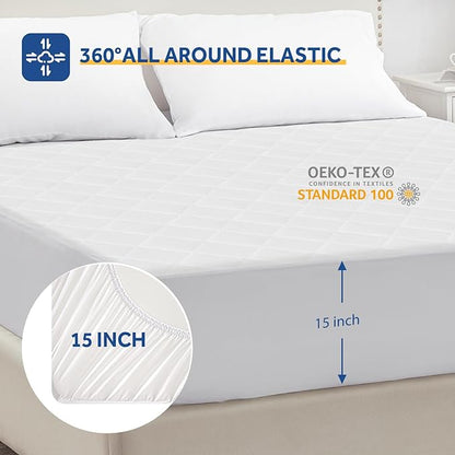 Sealy Heated Mattress Pad Twin Size Single Control for Zone, 9 Heated Settings & 1-9 Hours Auto Shut Off, Luxury Quilted Bed Warmer with ETL Certified, Soft Extra-Cozy Fabric