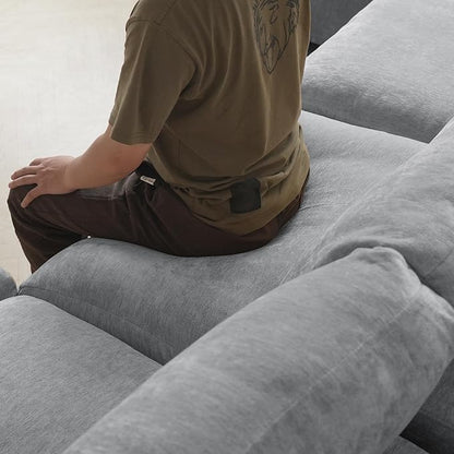 WJShome Cloud Sectional Couches for Living Room,67" Convertible Love Seat, 2 Seater Modular Sectional Sofa,Deep Seater Furniture Sets,Gray