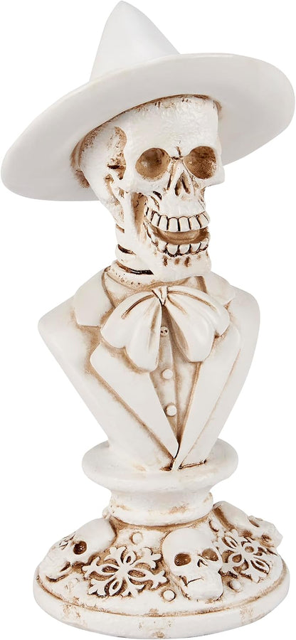 Primitives by Kathy Gentleman Seasonal Decor Skeleton Resin Figurine, Halloween Collection, Bronze Accents, Ideal Home Accent
