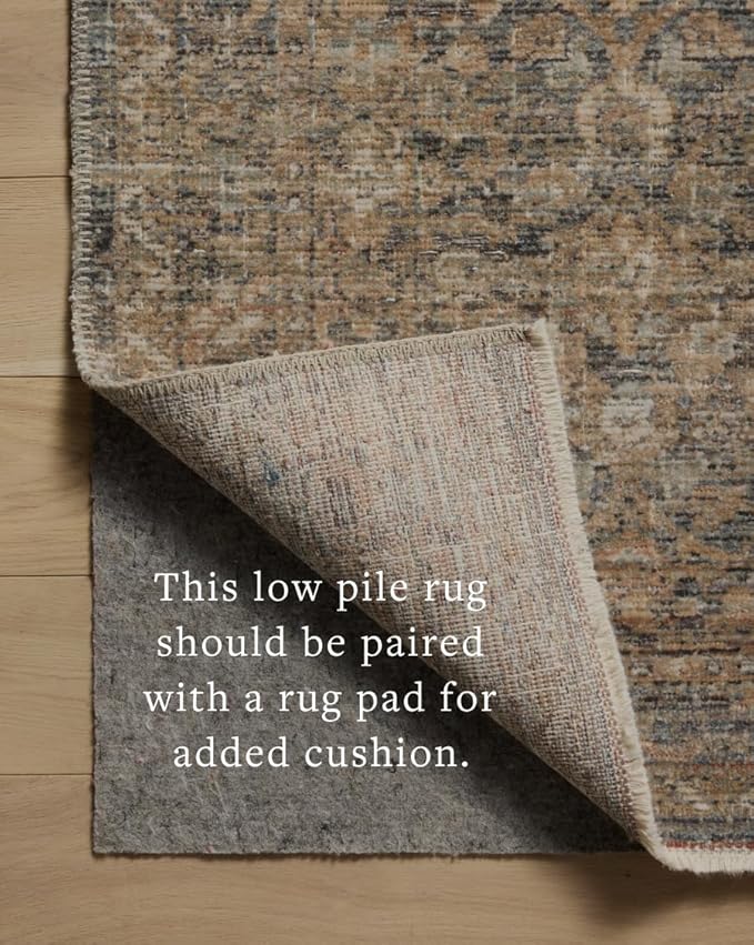 Loloi Amber Lewis Molly Collection MOL-02 Denim/Gold 2'-7" x 7'-9" Low Pile Runner Rug