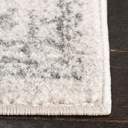 SAFAVIEH Evoke Collection Runner Rug - 2'2" x 9', Ivory & Grey, Distressed Design, Non-Shedding & Easy to Clean, Ideal for Foyer, Bedroom, Kitchen, Hallway (EVK256F)