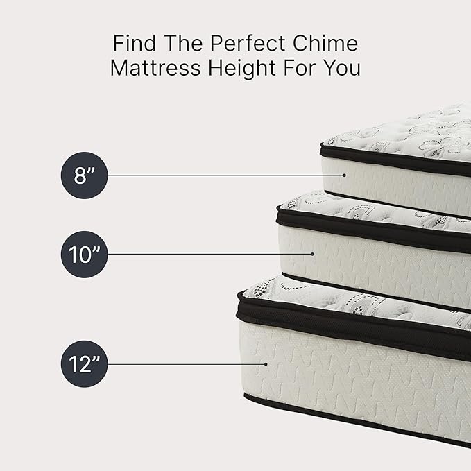 Signature Design by Ashley Chime Hybrid Twin 12" Mattress with Gel Memory Foam, Medium Firm, Pressure Relief, Fiberglass Free Mattress in a Box