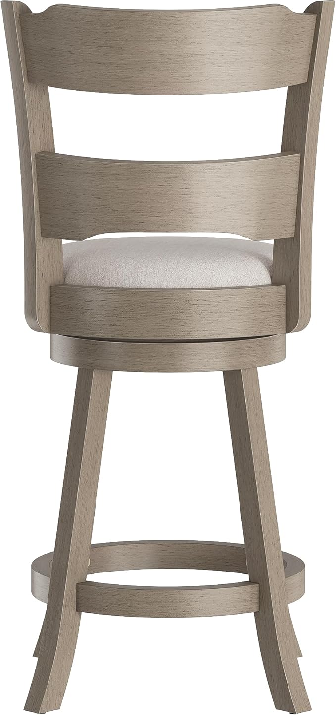 Hillsdale Arborwood Wood Counter Height Swivel Stool, Aged Greige