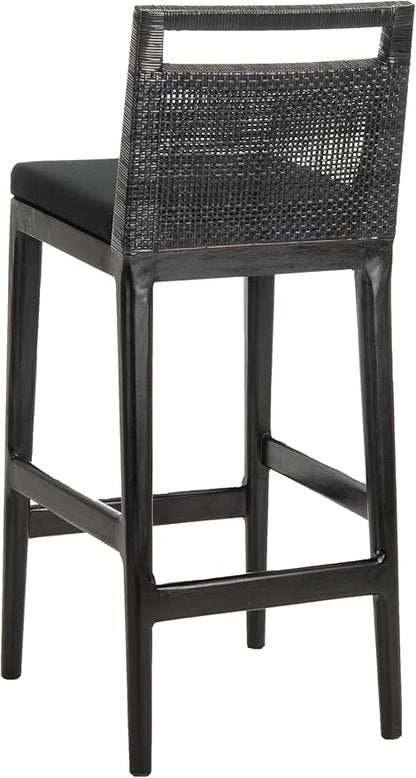 SAFAVIEH Darin Barstool, Black/Black