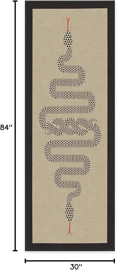 RUGGABLE x Jonathan Adler Machine Washable Modern Runner Rug – Venom Neutral 2.5x7, Stain-Resistant, Non-Slip – Washable Rug for Hallway, Entryway, Living Room & Kitchen–with Standard Pad