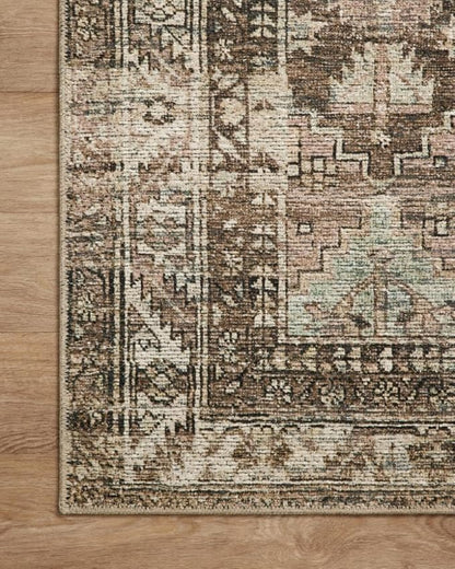 Loloi Amber Lewis Billie Collection, Clay & Sage 2'-6" x 7'-6" Area Rug – Antique & Distressed Accent Rugs for Living Room, Bedroom, Entryway & Hallway, No Shed High Traffic Area Home Decor Rug