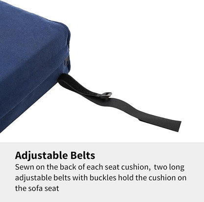 Patio Furniture Sofa Cushion Set Outdoor Living Deep Seating Cushions Thick Foam Replacement Cushion,21.7x21.7 Inch,Navy Blue