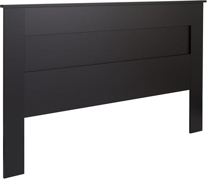Prepac Stylish Flat Wood Panel Headboard for King Size Beds, Simplistic Wooden King Headboard 2.25" D x 81" W x 48" H, Black, BHFK-1301-1