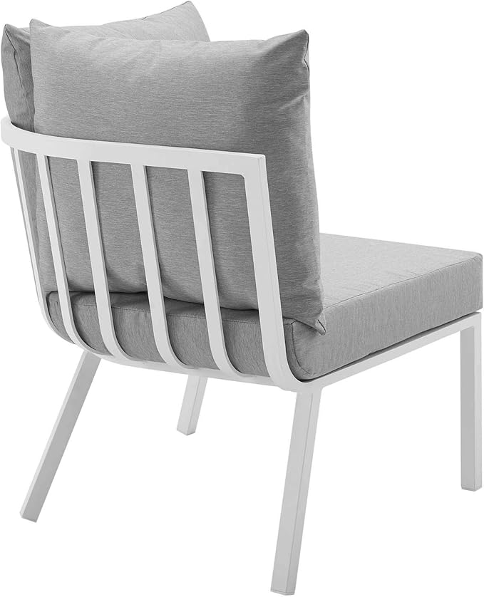 Modway Riverside Outdoor Furniture, 6-Piece Set, White Gray
