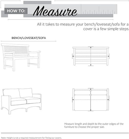 Classic Accessories Ravenna Water-Resistant 104 Inch Patio Sofa/Loveseat Cover, Patio Furniture Covers
