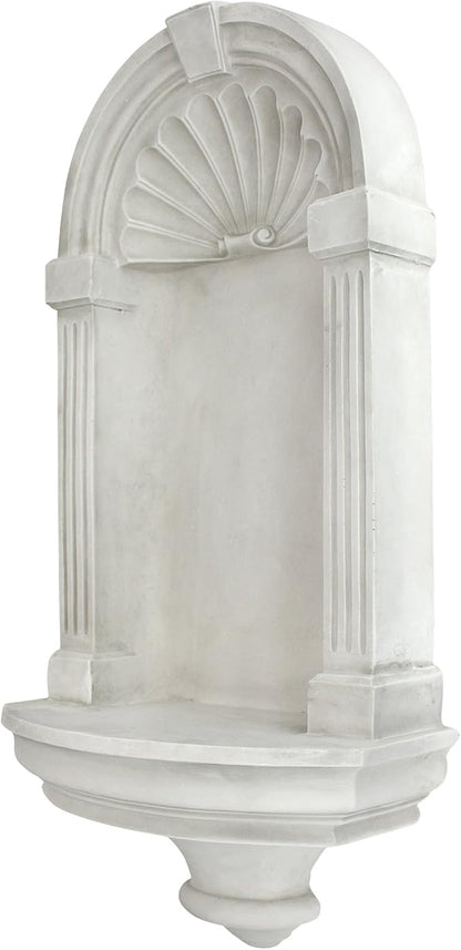 Design Toscano Classical European Style Wall Niche Display Shelf, Medium, 21 Inches Tall, Cast Stone Resin, Antique Stone