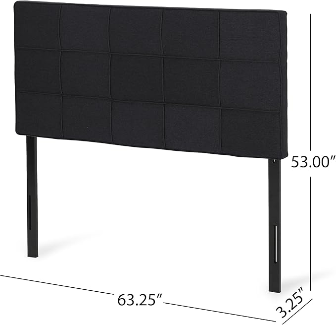 Christopher Knight Home Contemporary Upholstered Queen/Full Headboard, Black