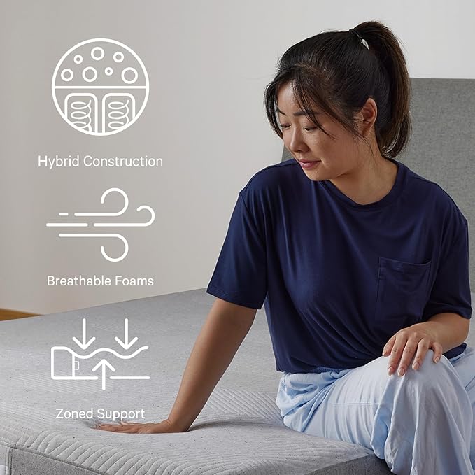 Casper Sleep Original Hybrid California King Mattress – Medium Feel with Zoned Support – Motion Isolation – Breathable, Cooling Memory Foam – 100-Night Trial – CertiPUR-US