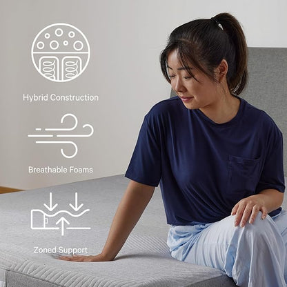 Casper Sleep Original Hybrid Full Mattress – Medium Feel with Zoned Support – Motion Isolation – Breathable, Cooling Memory Foam – 100-Night Trial – CertiPUR-US