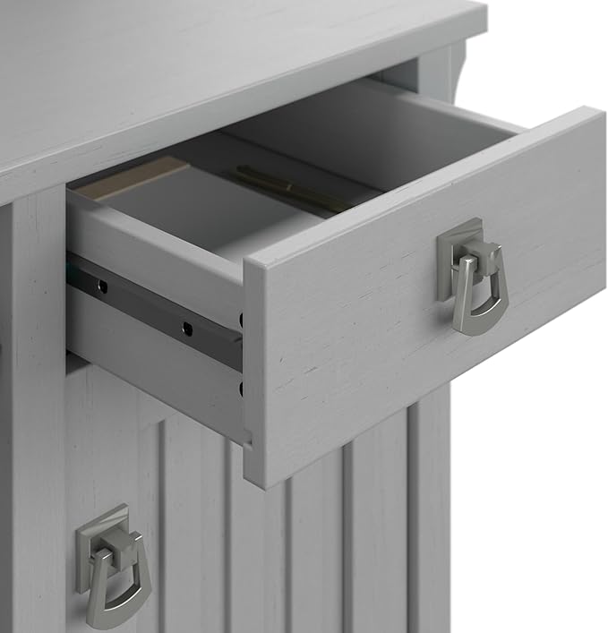 Bush Furniture Salinas Computer Desk with Hutch | Study Table with Drawers, Cabinets & Pullout Keyboard/Laptop Tray | Modern Home Office Desk in Cape Cod Gray | Work Desk with Storage